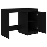 801797 Desk Black 100x50x76 cm Engineered Wood