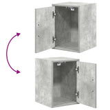 ZNTS Garage Cabinets 2 pcs Concrete Grey Engineered Wood 3328317