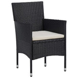 Garden Dining Set Black, Cream White 3095922
