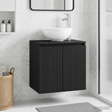 Wall-Mounted Sink Vanity Black 49.5 x 41 x 64.5 cm 890393