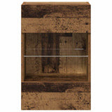 Wall Cabinets with LED Lights for TV 2 pcs Old Wood 40x30x60,5 cm 857680