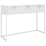 Console Table White 106x35x75 cm Steel 335893