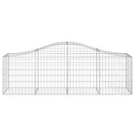 Arched Gabion Baskets 10 pcs 200x50x60/80 cm Galvanised Iron 3145606