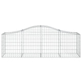 Arched Gabion Baskets 10 pcs 200x50x60/80 cm Galvanised Iron 3145606