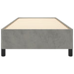 ZNTS Bed Frame without Mattress Light Grey 90x190 cm Single Single Velvet 349878