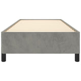 ZNTS Bed Frame without Mattress Light Grey 90x190 cm Single Single Velvet 349878
