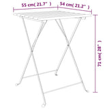 Folding Bistro Set Teak Solid Teak Wood, Powder-Coated Steel Medium 319977