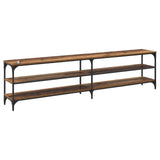 TV Cabinet Old Wood 200 x 30 x 50 cm Engineered Wood and Iron 881291