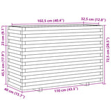 ZNTS Garden Planter 110x40x72.5 cm Solid Wood Douglas 3282602