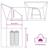 Camping Tent with Roof Blue 223 x 163 x 130 cm Taffeta 42001191