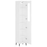 Highboard White 34.5x34x180 cm Engineered Wood 3199185