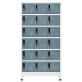 Locker Cabinet Light Grey and Dark Grey 90x40x180 cm Steel 339835
