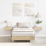 Bed Frame No Mattress Sonoma Oak 90x190 cm Single Engineered Wood 861086