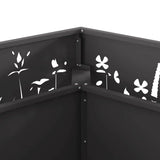 Fire Pit Black 80 x 80 x 30 cm Steel 858928