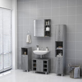 Bathroom Mirror Cabinet Grey Sonoma 62.5x20.5x64 cm Engineered Wood 826352