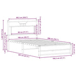 Bed Frame without Mattress Sonoma Oak 100x200 cm Engineered Wood 4106957