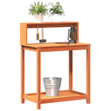 Potting Table with Shelves Brown 82.5x50x109.5 cm Solid Wood Pine 844633