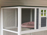 Wooden Catio Cat Outdoor Enclosure, Cat Cage with Waterproof Roof, Platforms, for Multiple Cats, T3398P552690