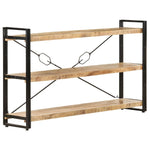3-Tier Bookcase 140x30x80 cm Solid Mango Wood 320620