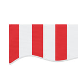 Awning Replacement Fabric Red and White 6x3.5 m Polyester 367723