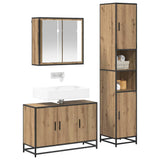 Bathroom Furniture Set 3 pcs Artisan Oak Engineered Wood 3402534