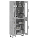 Highboard Concrete Grey 69.5x34x180 cm Engineered Wood 3198301