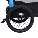2-in-1 Pet Bike Trailer & Jogging Stroller Blue and Black 92438