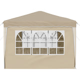 Pop-up Party Tent 288 x 288 x 245 cm Cream Oxford Fabric 42019768