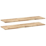 Floating Shelves 2 pcs 160x40x2 cm Untreated Solid Wood Acacia 3279412