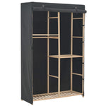 3-Tier Wardrobe Grey 110x40x170 cm Fabric 248188