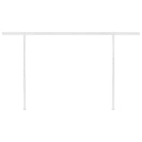 ZNTS Manual Retractable Awning with Posts 4x3 m Yellow and White 3069938