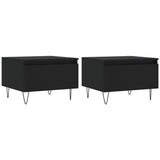 Coffee Tables 2 pcs Black 50x46x35 cm Engineered Wood 830863