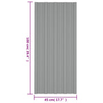 Roof Panels 36 pcs Galvanised Steel Grey 100x45 cm 317214