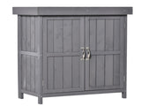Small Shed, Wooden Garden Shed with Openable Hinged Roof and Removable Shelf, Outdoor Tool Storage T3398P322187