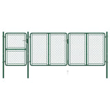 144446 Garden Gate Steel 400x125 cm Green