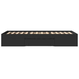 Bed Frame without Mattress Black 90x200 cm Engineered Wood 3295493