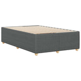 Bed Frame without Mattress Dark Grey Double Fabric 3285038