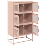 ZNTS Highboard Pink 68x39x123 cm Steel 853351