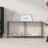 Console Table White 160x35x75.5 cm Tempered Glass 331700