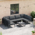 Garden Sofa Set Anthracite Steel 3378979