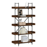 Bookcase 5-Tier Brown Oak 100x33x180.5 cm Engineered Wood 837701