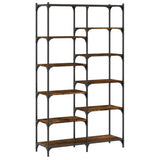 Bookshelf Smoked Oak 100x32x170 cm Engineered Wood and Iron 832790