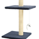 Cat Tree with Sisal Scratching Posts 260 cm Dark Blue 170536