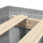 Bed Frame without Mattress Grey Sonoma 140x200 cm Engineered Wood 3295658