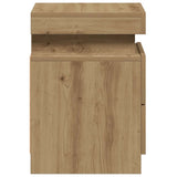 Bedside Cabinets with LED 2 pcs Artisian Oak 35x39x55 cm Engineered Wood 857657