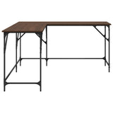 Desk Brown Oak 149x149x75 cm Engineered Wood 837586
