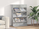 Magazine Rack Concrete Grey 70 x 41 x 126 cm Engineered Wood 899530
