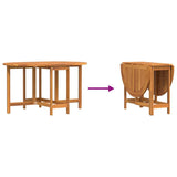 Garden Table Folding Brown 110 x 60 x 72 cm Solid Acacia Wood 4103887