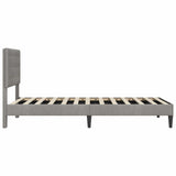 Bed Frame with Headboard Light Grey 90 x 190 cm Velvet 42027691