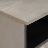 TV Cabinet with Drawer Grey 70 x 33 x 46 cm Solid Mango Wood 4018773